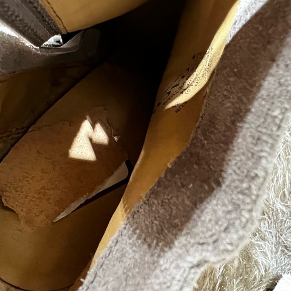 COACH HEWES Suede Chelsea Boots women’s 5 A6843 Zip Up Block Heel - Picture 11 of 11